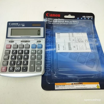 OB Canon HS-1200TS Desktop Calculator 12-DigiT  7438A023AA - Image 1 of 4