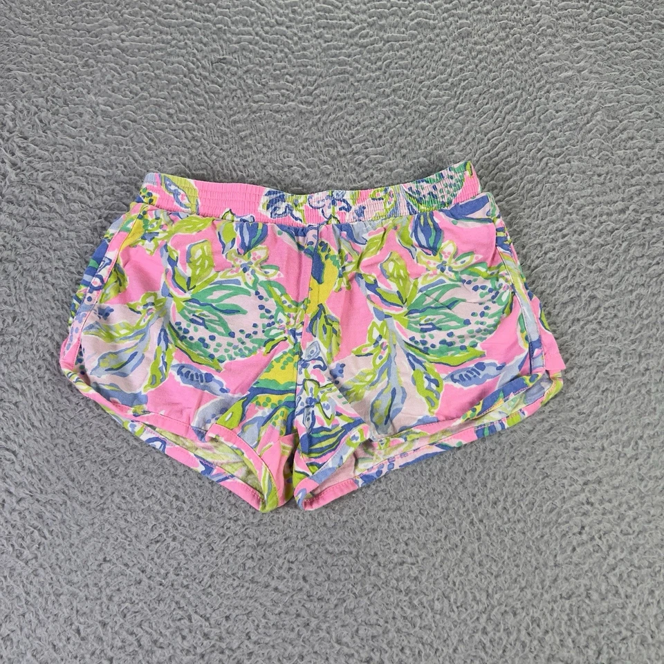Шорты Lilly Pulitzer для девочек средние розовые цветные эластичные на талии цветной хлопок - Изображение 1 из 4