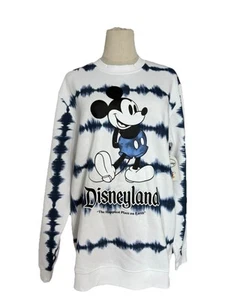 Disney Parks XL Mickey Mouse Pullover Sweater 2025 Disneyland Blue/white New - Picture 1 of 8