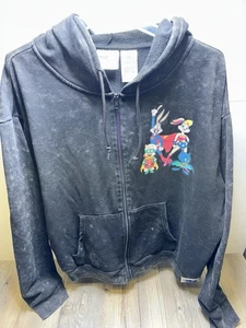 Looney Tunes WB celebrating Full Zip Up Hoodie Sweatshirt Jacket Size Adult XXL - Picture 1 of 8