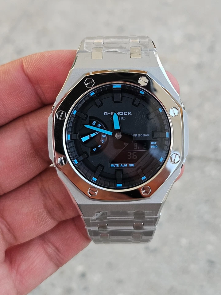 Casio G-SHOCK GA-2100 Bluetooth Octagonal Analog Digital Quartz Watch Working