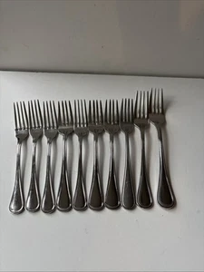 10 Salad Dinner Forks Cuisinart MANSFIELD 18/10 Stainless Korea - Picture 1 of 13