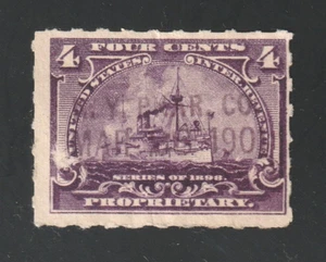Scott # RB30p, Used, F, 4¢ Battleship, New York Pharmacal Co., New York, NY - Picture 1 of 2