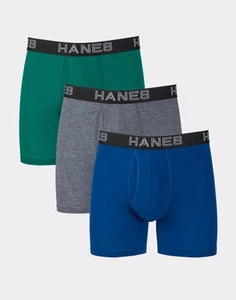 Hanes Men's Big & Tall Comfort Flex Fit Total Support Pouch Boxer Brief 3-Pack - Picture 1 of 7
