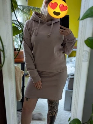 Hoodie Kleid Sweatkleid Gr. S Altrosa rosa sportlich Lässig Sublevel - Bild 1 von 4