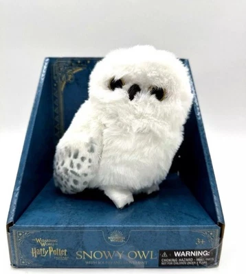 Universal Studios Harry Potter Hedwig Búho Nieve Hombro Peluche Sonido y Movimiento Foto 1 de 2
