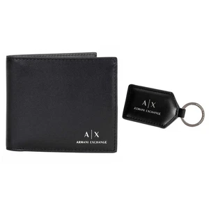 A|X ARMANI EXCHANGE Men's Wallet With Keychain - Gift Set, Genuine... - Picture 1 of 8