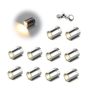 10 Pack Small Spotlight Battery Operated LED Lights LED Wireless Warm White - Picture 1 of 7
