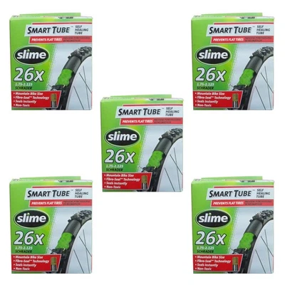 Slime Inner Tube Schrader Self Healing 26" x 1.75-2.125 Bike Tubes 5 Pack - Image 1 of 4