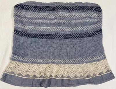 Camiseta sin mangas vintage Y2K Abercrombie Fitch tubo azul años 90 coqueta casa de campo A&F bebé Foto 1 de 4