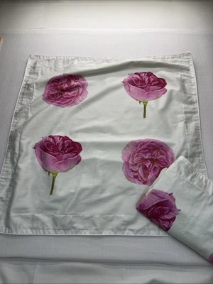 Yves Delorme Estampado Floral Algodón Euro Almohada Falsa 100% Algodón Hecho en Francia Foto 1 de 4