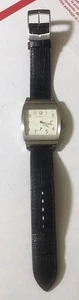 RARE EDDIE BAUER MENS 35mm WATCH w/REVERSIBLE BLACK/BROWN BAND NEVER WORN NO BOX - Picture 1 of 21