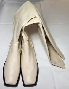 GUILY UP 8.5B Schutz Nude Over-Knee Flat Heel Boots Soft Stretch +Dust Bag - Picture 1 of 9