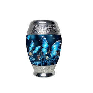 Hermosa Urna de Cremación Mariposa Azul para Adultos Masculinos y Femeninos Cenizas Humanas Diversión - Imagen 1 de 11