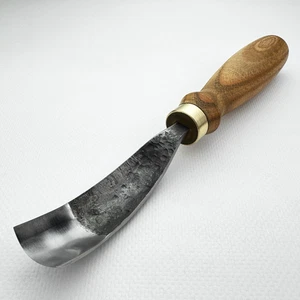 Wood Carving Gouge – Hand-Forged 52100 Steel, Ash Handle, Sharp Curved Chisel - Picture 1 of 10