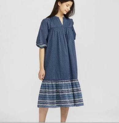 Vestido Anna Sui X Uniqlo Boho Midi Campesino Manga Globo Talla XS Foto 1 de 4