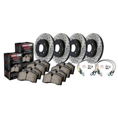 StopTech Disc Brake Pad and Rotor Kit Slotted for 2015 Subaru WRX STI - Image 1 of 3