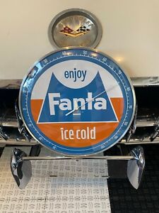 Vintage style FANTA SODA Round THERMOMETER 12 INCH NEW with GLASS FACE