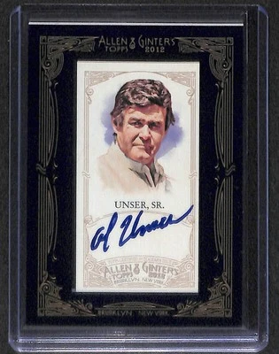 2012 Topps Allen and Ginter Mini Autograph #AGA-AUS Al Unser Sr. - Image 1 of 2
