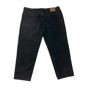 Vintage Levi’s 550 Relaxed Fit Black Denim Jeans Men’s Size 48x30 Made In USA - Picture 1 of 10