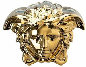 VERSACE BY ROSENTHAL, GERMANY "MEDUSA GRANDE GOLD" VASE, 6 ZOLL. WUNDERSCHÖN! - Bild 1 von 3
