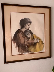 Jennie Tomao Lmt Edition Lithograph no. 178/190 Mother And Child Color - Picture 1 of 2