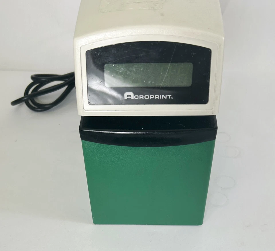 AcroPrint ETC Time Clock Key Included - Powers on! - Image 1 of 4