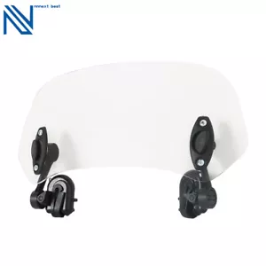 Clip On Motorcycle Windshield Extension Spoiler Wind Screen Deflector Universal - Picture 1 of 6