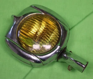 Vintage Accessory Allstate 24 Amber Fog Light & Mounting Bracket - Art Deco ? - Picture 1 of 9