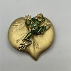 Vintage GIOVANNI  Lily Pad And FROG Brooch #11