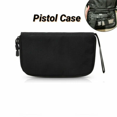 Black Tactical Padded Pistol Handgun Storage Carry Hunting Case Pouch Gun Bag - Image 1 of 4