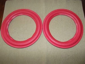 CERWIN VEGA 8" RED FOAM SURROUND PAIR / 2 LAYER /D-1 DX-1 Re20 AT-8 VS-80 200SE - Picture 1 of 4