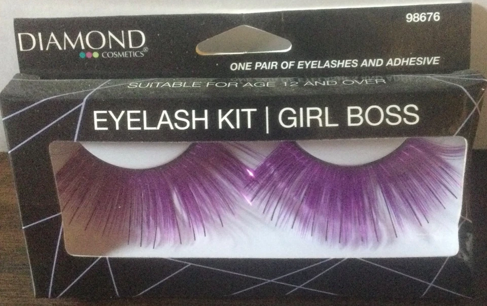 Diamond Cosmetics Purple Eyelashes- Drag, Stripper, Clown - Image 1 of 1