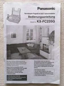 Faxgerät Panasonic KX-FC235, Bedienungsanleitung, Gebraucht und gut erhalten  - Bild 1 von 4