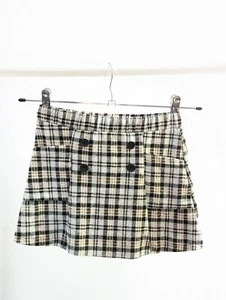 Girls 5-6 Years Black Pink Check Skirt Bottoms Casual Clothes Winter Summer Cute - Picture 1 of 3