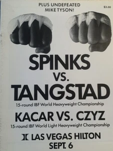 Mike Tyson-Alfonzo Ratliff; Michael Spinks-S. Tangstad 1986 Official Program - Picture 1 of 1