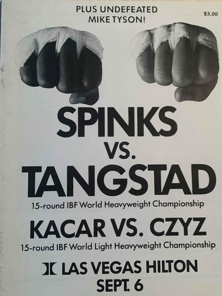 Mike Tyson-Alfonzo Ratliff; Michael Spinks-S. Tangstad 1986 Official Program - Image 1 of 1