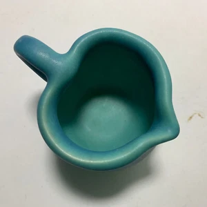 Van Briggle Pottery - Ming Blue Mini Pitcher - HEART shaped - Picture 1 of 10