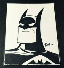 BRUCE TIMM ORIGINAL BATMAN ART SKETCH SIGNED w/ COA RARE ANIMATED SERIES NOT CGC