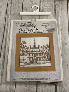 Williamsburg Der Gouverneurspalast von Elsa Williams Kreuzstich-Set Neu in Verpackung - Bild 1 von 3