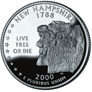 2000-D NEW HAMPSHIRE STATE QUARTER 1-COIN BRILLIANT UNCIRCULATED - Picture 1 of 1