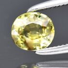 0.58ct 5x4.5mm VS Cushion Yellowish Green Sapphire Gemstone Australia, Heated