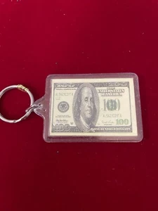 United Community Bank Gilmer County GA Acrylic Ben Franklin Bill Keyring 3.75" - Picture 1 of 4