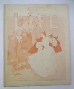 Apr.11,1895 LIFE Magazine, Humor, Satire, Politics, Easter, Victor Bicycle Ad - Picture 1 of 6