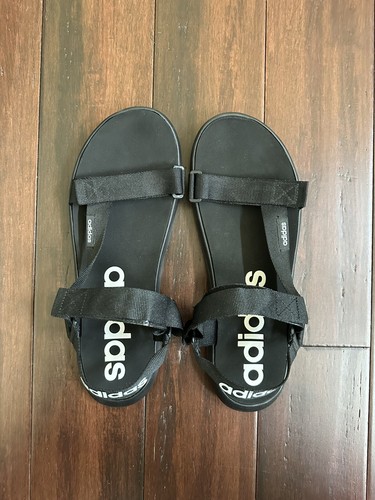 Adidas Comfort Sandalo Uomo EG6514 Nero Bianco Taglia 13