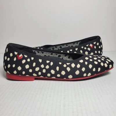 Vivaia Shoes Women US 8.5 39.5 Margot 2.0 Square Toe V-Cut Flats Abstract Dots - Image 1 of 4