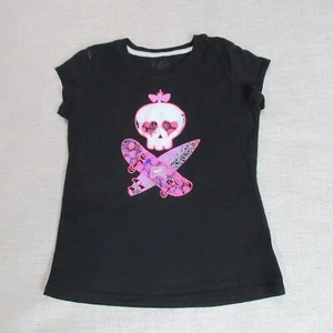 Nike T Shirt Girls Size Medium Black Skull Skateboard Crew Neck Tee Casual - Picture 1 of 10