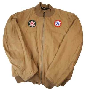 Vintage Cockpit USA Armored Corps Tank jacket Mens Large Tan - Picture 1 of 7