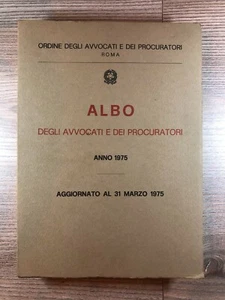 Albo degli avvocati e dei procuratori - 1975 - Ordine degli avvocati Roma - Imagen 1 de 3