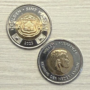 SINT MAARTEN 1 gulden 2025 UNC (NOT the Curacao version) Sea Turtles - Picture 1 of 2